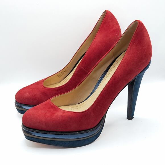 Cole Haan Elegant Red and Blue Women's Heels - Picture 1 of 10